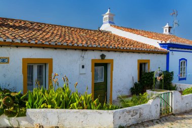 Cacela ve Velha Portekiz. 1 Ağustos 2018. Cacela a Velha Village in Algarve Portugal.Cacela a Velha, Portekiz. 