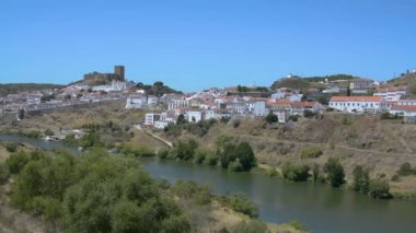 Mertola Portekiz. 1 Ağustos 2018. Görünüm Mertola köyü Alentejo Portugal.Mertola, Portekiz. 
