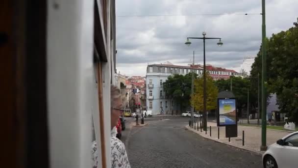 Lizbona Portugalia Października 2018 Chodzenie Dowton Lizbony — Wideo stockowe