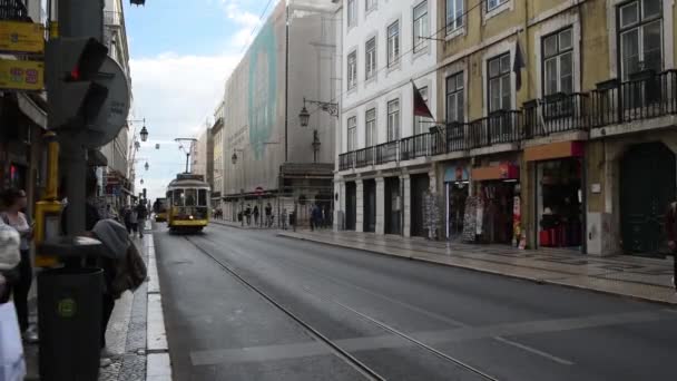 Lisboa Portugal Outubro 2018 Caminhando Dowton Lisboa — Vídeo de Stock