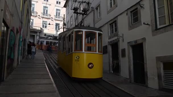 Лиссабон Португалия Октября 2018 Года Прогулка Даунтон Лисбону — стоковое видео