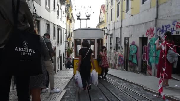 Lisabon Portugalsko Října 2018 Walking Dowton Lisabon — Stock video