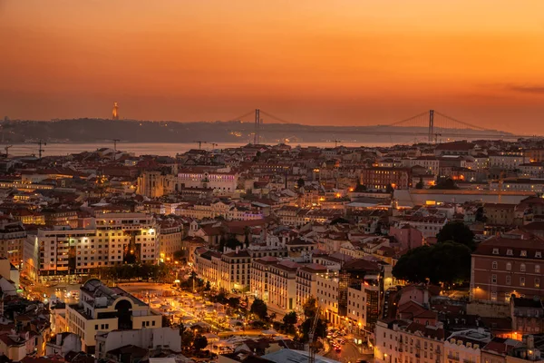 Vista do centro de Lisboa — Fotografia de Stock