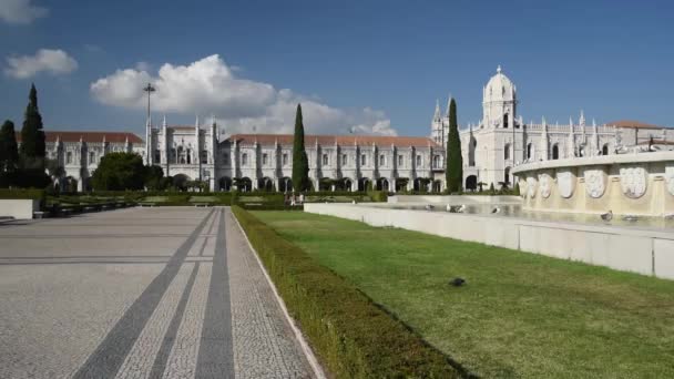 Lissabon Portugal Oktober 2018 Jeronimos Klooster Lissabon District Belem — Stockvideo