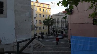 Lizbon Portekiz. 06 Kasım 2018. Lizbon, Alfama Alfama ilçesidir Lizbon en eski semtlerinden biri olan.