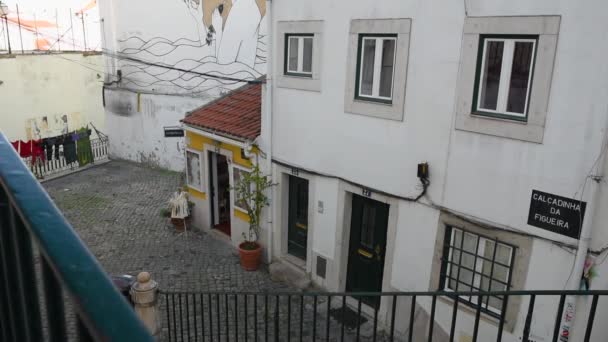 Lisboa Portugal Novembro 2018 Alfama Dos Bairros Mais Antigos Lisboa — Vídeo de Stock