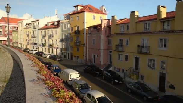 Lissabon Portugal 106 November 2018 Straten Het Oude Gedeelte Van — Stockvideo