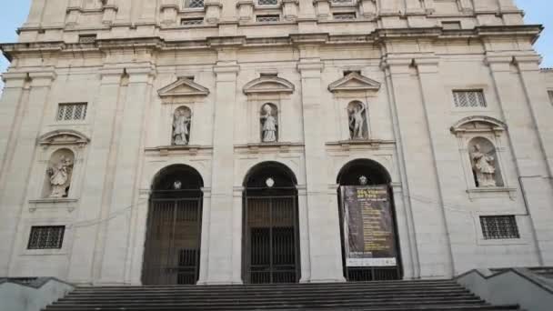 Lisbon Portugal November 2018 Sao Vicente Fora Kirche Zentrum Von — Stockvideo