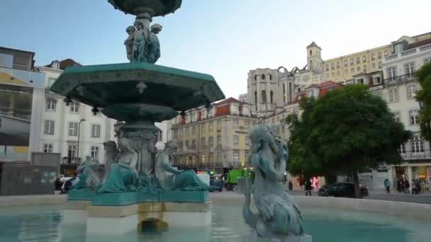 里斯本葡萄牙 2018年11月6日 里斯本唐顿广场 — 图库视频影像