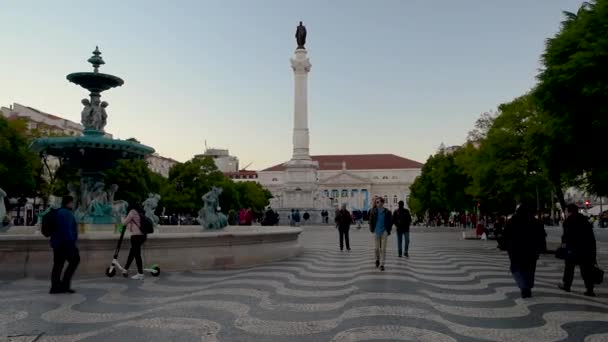 Lizbona Portugalia Listopada 2018 Figueira Plaza Dowton Lizbony — Wideo stockowe