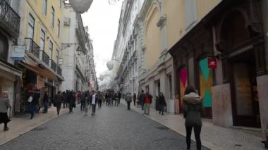 Lizbon Portekiz. 19 Kasım 2018. Chiado Lizbon yürüyüş