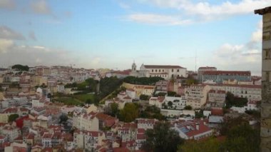 Lizbon Portekiz. 19 Kasım 2018. Lizbon Sao Jorge şatoda yürüyüş 