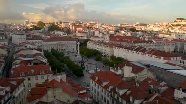 Лісабон Португалія Листопада 2018 Вид Figueira Plaza Лісабоні Точки Зору — стокове відео