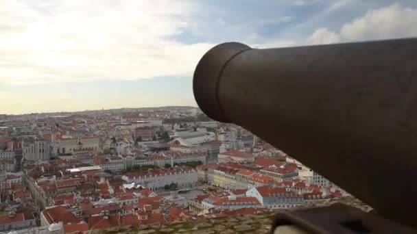 Lissabon Portugal November 2018 Promenader Sao Jorge Castle Lissabon — Stockvideo