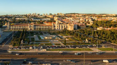 Lizbon Belem bölgesi havadan görünümü