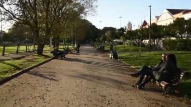 Lizbon Portekiz, 29 Kasım 2018. Lizbon Belem bölgesi görünümünü