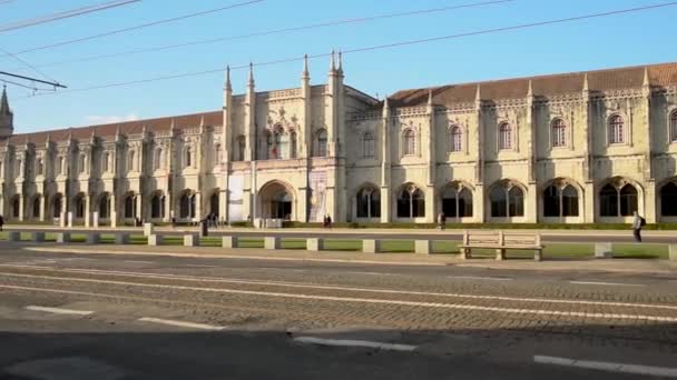 Lizbona Portugalia Listopada 2018 Klasztor Hieronimitów Dzielnicy Belem Lizbonie — Wideo stockowe