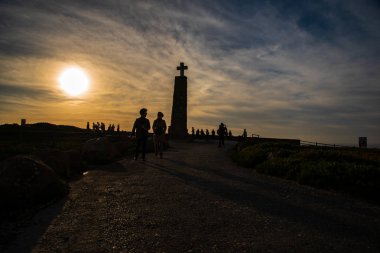 Sintra Portekiz. 17 Aralık 2018. Cabo da Roca Sintra Portekiz Avrupa'nın en ocidental noktası görülmektedir.