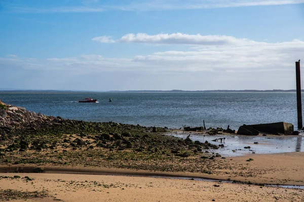 Pláž Portuary Straně Portugalsko Setubal — Stock fotografie