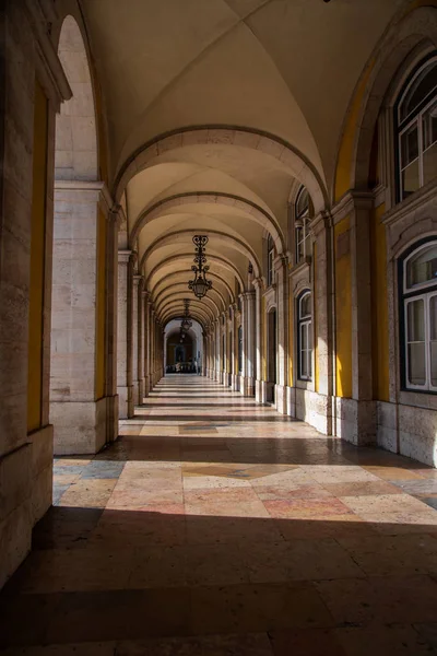 Lizbon Portekiz. 04 Şubat 2019. Dowton Lizbon Comercio plaza görünümünü