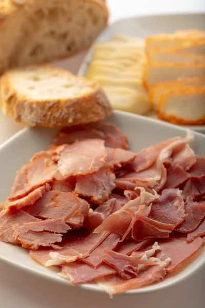 Plate with cold meats — Stock Photo, Image