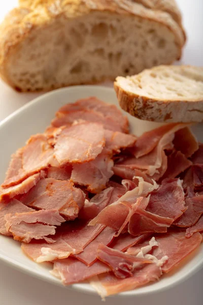 Plate with cold meats — Stock Photo, Image