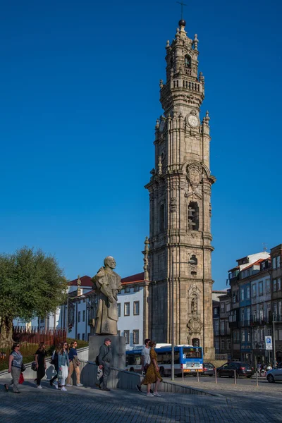 Torre Clerigos en el centro de Porto Portugal — Foto de Stock