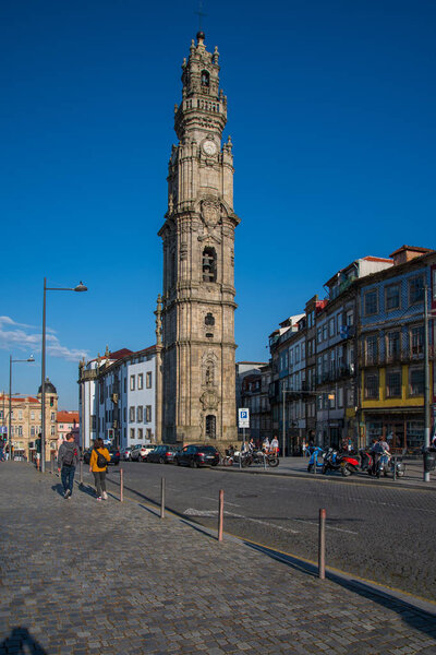 Clerigos Tower in downtown Porto Portugal