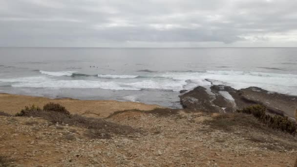 Playa Pedra Branca Ericeira Portugal — Vídeo de stock