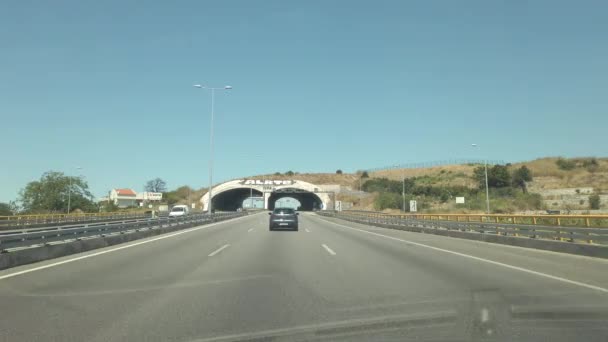 Mafra Portugal August 2019 Fahren Auf Der Autobahn Portugal — Stockvideo