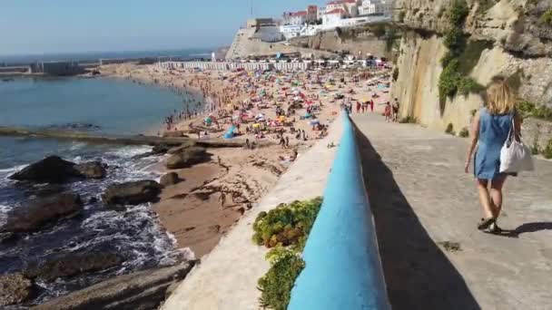 Mafra Portugal Agosto 2019 Playa Pescadores Ericeira Portugal — Vídeos de Stock