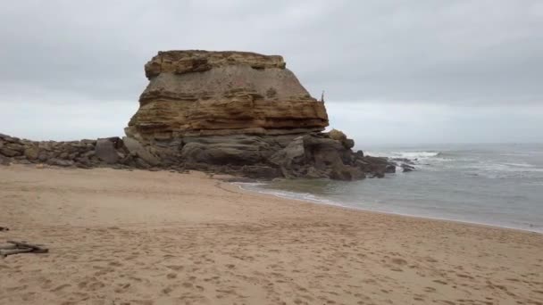 Torres Vedras Portugal August 2019 Porto Novo Stranden Torres Vedras – stockvideo