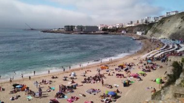 Mafra, Portekiz. 16 Ağustos 2019. Güney plajı, Ericeira, Portekiz.