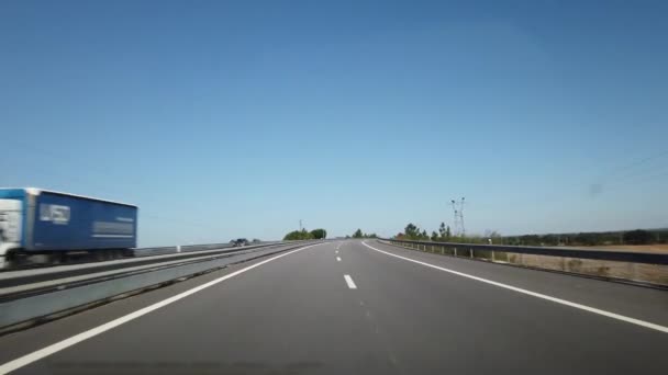 Autofahren Auf Einer Autobahn Portugal — Stockvideo