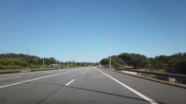 Οδήγηση Αυτοκινητόδρομο Στην Πορτογαλία — Αρχείο Βίντεο