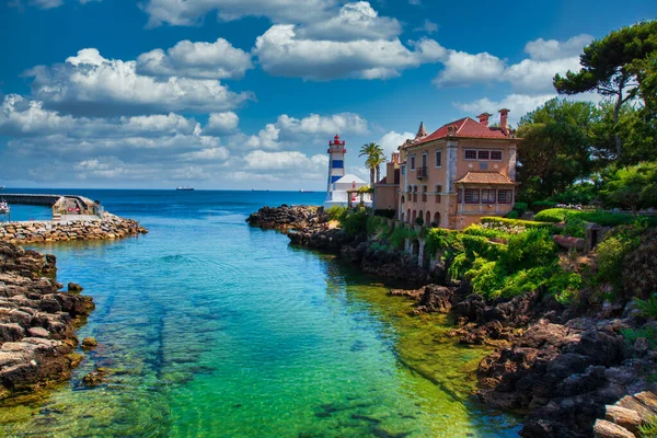 Cascais Portugal Juli 2020 Blick Auf Den Strand Von Santa — Stockfoto