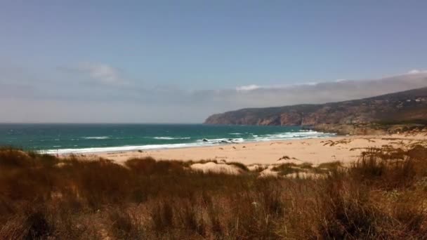 Pohled Pláž Guincho Cascais Portugalsko — Stock video