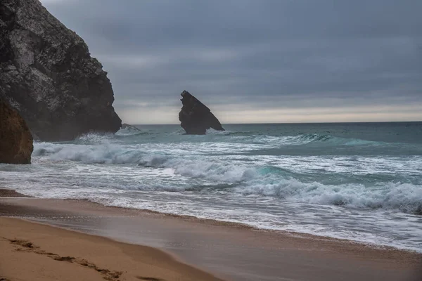 Schöne Meereslandschaft Strand Von Adraga Sintra Portugal — Stockfoto