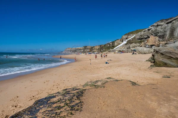 Plaża Vigia Santa Cruz Portugalia — Zdjęcie stockowe