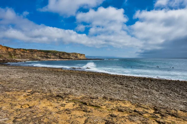 Залив Коксос Эриксосе Является Частью Мирового Заповедника Серфинга Эриксосе Португалия — стоковое фото
