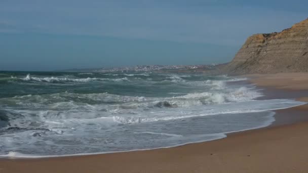 Spiaggia Vigia Ericeira Portogallo — Video Stock