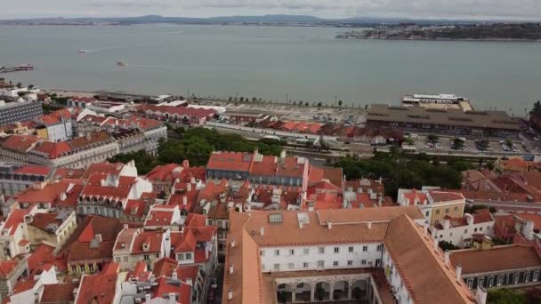 Лісабон Португалія Вересня 2020 Вид Лісабонський Відеофільм — стокове відео