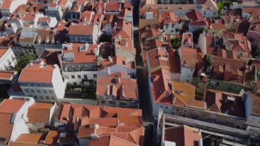 Lizbon, Portekiz. 29 Eylül 2020. Lizbon şehir merkezinin hava fotoğrafçılığı