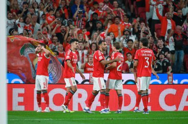 Lizbon, Portekiz. 23 Ağustos 2025. Estdio da Luz 'da Benfica ve Tondela arasında oynanan Liga Portekiz Maçı 3.. 