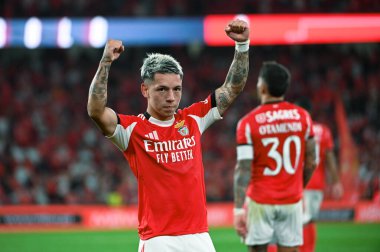 Lizbon, Portekiz. 23 Ağustos 2025. Estdio da Luz 'da Benfica ve Tondela arasında oynanan Liga Portekiz Maçı 3.. 