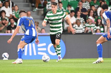 Lizbon, Portekiz. 30 Ağustos 2025. Portekiz Ligi 'nin Lizbon' daki Estdio Jose Alvalade 'de oynanan 4. turunda FC Porto' ya karşı Sporting CP.