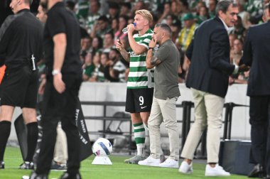 Lizbon, Portekiz. 30 Ağustos 2025. Portekiz Ligi 'nin Lizbon' daki Estdio Jose Alvalade 'de oynanan 4. turunda FC Porto' ya karşı Sporting CP.