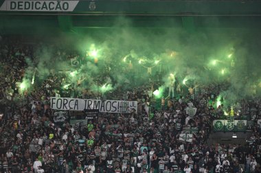 Lizbon, Portekiz. 30 Ağustos 2025. Portekiz Ligi 'nin Lizbon' daki Estdio Jose Alvalade 'de oynanan 4. turunda FC Porto' ya karşı Sporting CP.