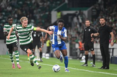 Lizbon, Portekiz. 30 Ağustos 2025. Portekiz Ligi 'nin Lizbon' daki Estdio Jose Alvalade 'de oynanan 4. turunda FC Porto' ya karşı Sporting CP.