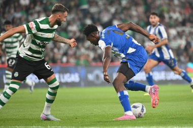 Lizbon, Portekiz. 30 Ağustos 2025. Portekiz Ligi 'nin Lizbon' daki Estdio Jose Alvalade 'de oynanan 4. turunda FC Porto' ya karşı Sporting CP.